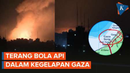 Ledakan dan Bola Api Tak Kunjung Reda di Tengah Gaza yang Gelap Gulita