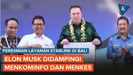 Momen Elon Musk Didampingi Menkes dan Menkominfo Resmikan Internet Starlink di Bali