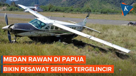 Pesawat Smart Tergelincir di Intan Jaya, Seluruh Penumpang dan Pilot Selamat