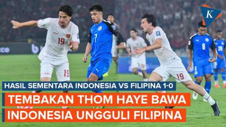 Indonesia vs Filipina 1-0, Tembakan Thom Haye Bawa Garuda Unggul