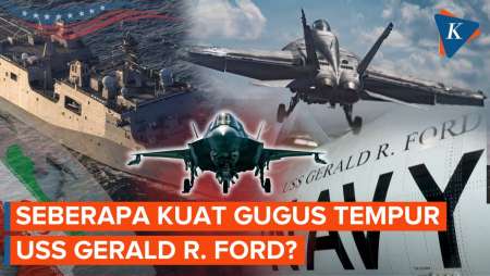 Kombinasi Mematikan Gugus Tempur USS Gerald R. Ford, Dari Super Hornet Hingga Rudal Aegis