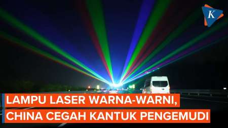 Unik, China Pasang Lampu Laser Di Jalan Untuk Cegah Kantuk Pengemudi