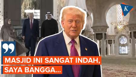 Momen Presiden Donald Trump Memuji Keindahan Masjid Terbesar di UAE