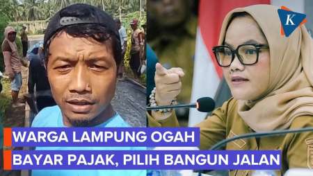 Warga Lampung Ogah Bayar Pajak Tahun Ini, Uangnya Untuk Swadaya Perbaiki Jalan Rusak