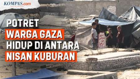 Miris! Khan Younis Penuh Sesak, Warga Gaza Pilih Dirikan Tenda Di Pemakaman