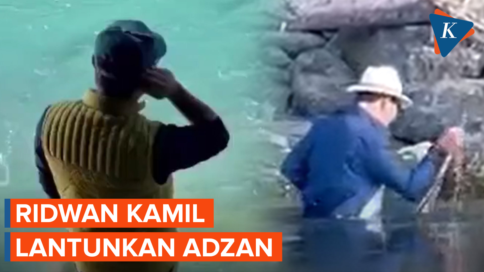Momen Ridwan Kamil Lantunkan Adzan di Pinggir Sungai Aare
