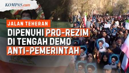 Potret "Kuat-kuatan" Aksi Demo Antara Pro-Rezim Dan Anti-Pemerintahan Iran