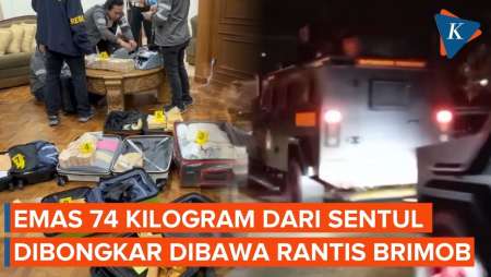 Detik-detik Brankas Isi Emas 74 Kg Dibongkar, Diangkut Rantis Brimob 2 Unit!