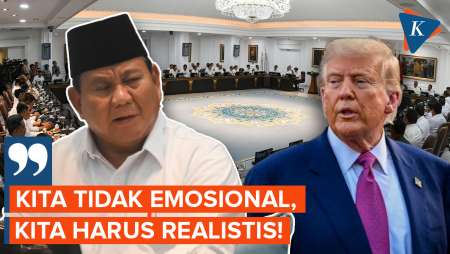 Sepakat Tarif Impor AS Jadi 19 Persen, Prabowo: Kita Tidak Emosional, Itu Realistis