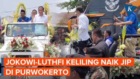 Momen Jokowi Kampanye dengan Luthfi, Blusukan di Purwokerto