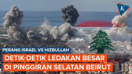 Detik-detik Ledakan Besar di Beberapa Titik di Selatan Beirut