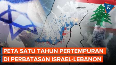 Peta Pertempuran di Perbatasan Israel-Lebanon dalam Setahun, Lebih dari 12.000 Titik Serangan