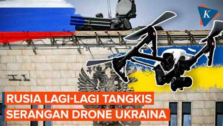 Rusia Tangkis Serangan Drone Ukraina di Mokswa