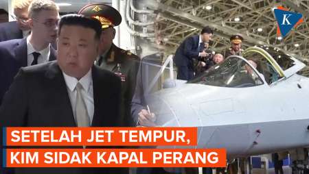 Usai Jet Tempur, Kim Jong Un Sidak Kapal Perang Rusia