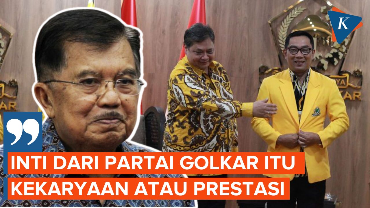 Pesan Jusuf Kalla untuk Ridwan Kamil Usai Resmi Gabung Golkar