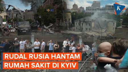 Rudal Rusia Hantam Rumah Sakit Anak di Kyiv