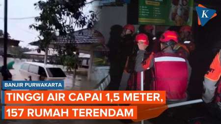 Banjir di Purwakarta karena Tanggul Kali Cinangka Jebol, 157 Rumah Terendam