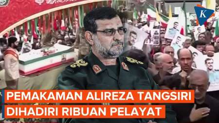 Momen Pemakaman Alireza Tangsiri, Tokoh Kunci Iran Di Balik Blokade Selat Hormuz