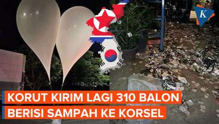 Korut Kirimkan Lagi 310 Balon Berisi Sampah ke Korea Selatan