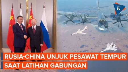 Rusia-China Gelar Latihan Militer Gabungan, Pamerkan Pesawat-pesawat Tempur