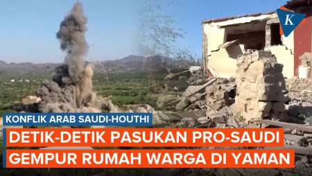 Detik-detik Serangan Udara Pasukan Pro-Saudi Hantam Rumah Di Yaman, 4 Orang Tewas