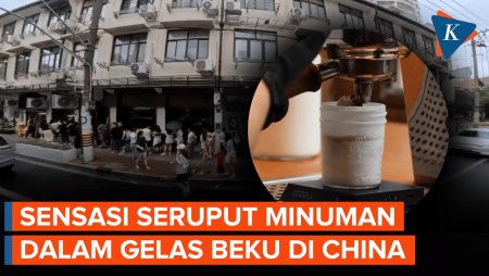 Unik, Kafe di China Sajikan Minuman di Gelas yang Dibekukan hingga Suhu -86 Derajat Celcius