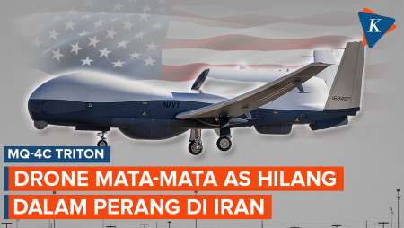 AS Konfirmasi Hilangnya Pesawat Pengintai MQ-4C Triton Dalam Perang Di Iran