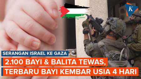 Serangan Israel Tewaskan 2.100 Bayi dan Balita Palestina, Terbaru Bayi Kembar Usia 4 Hari di Gaza