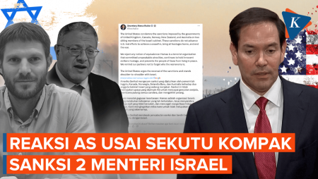AS Murka 5 Negara Sekutu Kompak Beri Sanksi 2 Menteri Israel