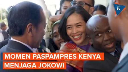 Momen Paspampres Kenya Kerja Ekstra Menjaga Jokowi
