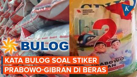 Stiker Prabowo-Gibran Ada di Beras, Bulog: Kami Tak Buat Atribut Apa Pun