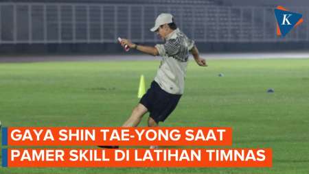 Momen Shin Tae-yong Pamer Skill Saat Latihan Timnas