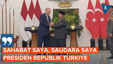 Sapa Erdogan, Prabowo: Yang Saya Hormati, Sahabat dan Saudara Saya...