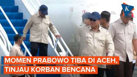 Momen Prabowo Tiba Di Aceh Untuk Tinjau Korban Bencana, Disambut Gubernur Mualem