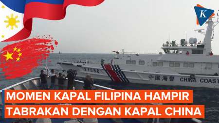 Momen Panas! Kapal Penjaga Pantai China dan Kapal Patroli Filipina Nyaris Tabrakan di LCS