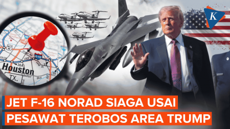 Lima Pesawat Terobos Lokasi Kunjungan Trump, NORAD Kerahkan Jet  F-16