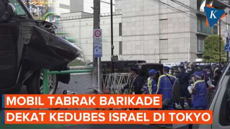 Sebuah Mobil Menabrak Barikade Kedubes Israel di Tokyo, Polisi Diselidiki Motifnya