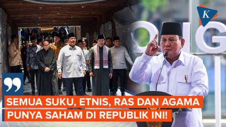 Prabowo Usai Resmikan Terowongan Silaturahmi: Semua Suku dan Agama Punya 