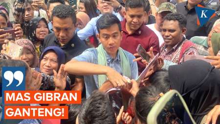 Saat Blusukan, Gibran Diteriaki 'Ganteng' oleh Warga di Warakas