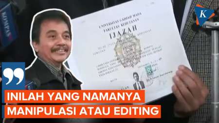 Roy Suryo Bandingkan Scan Ijazah Jokowi Dengan Ijazah Asli UGM