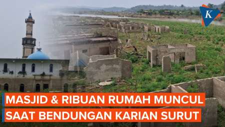 Bendungan di Banten Surut, Masjid dan Ribuan Rumah yang Terendam Muncul Lagi