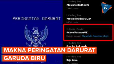 Alert! Peringatan Darurat Berlogo Garuda Biru, Apa Artinya?