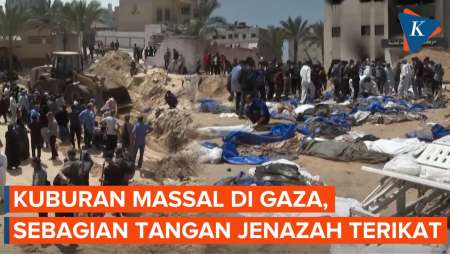 Penampakan Kuburan Massal di RS yang Ditinggalkan Tentara Israel di Gaza