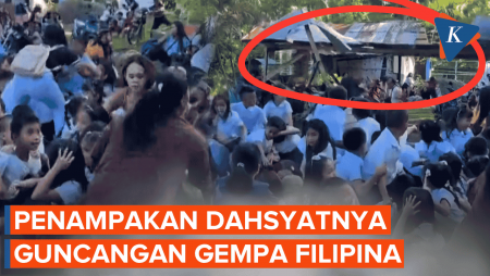 Potret Dahsyatnya Gempa Filipina, Siswa Berlarian Hindari Bangunan Ambruk