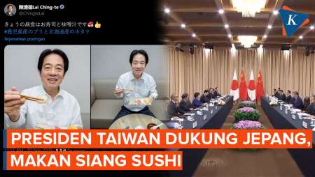 Presiden Taiwan Dukung Jepang dengan Makan Sushi