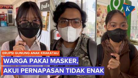 Terpapar Abu Vulkanik Anak Krakatau, Warga Sesak Napas dan Suara Serak