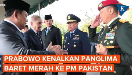 Prabowo Kenalkan Panglima Baret Merah Ke PM Pakistan: Komandan Pasukan Khusus Saya