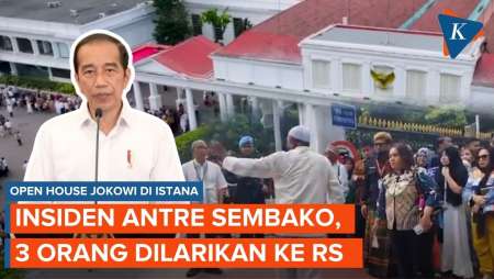 Istana Akui 3 Orang Dilarikan ke RS Imbas Rebutan Sembako di Open House Jokowi