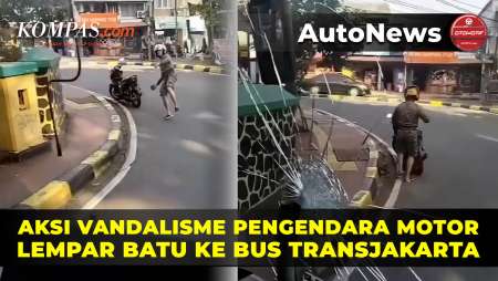 Video Pengendara Lempar Batu ke Bus Transjakarta di Lenteng Agung