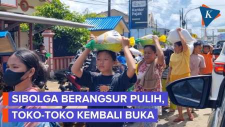 Suasana Kota Sibolga Berangsur Pulih, Warga Kembali Beraktivitas